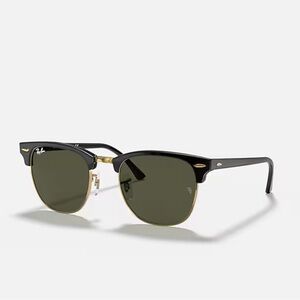 Ray-Ban Black and Gold Clubmaster Sunglasses